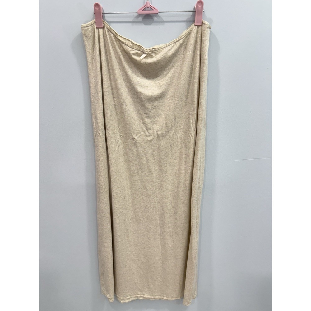 Aerie Y2K Beige Maxi Skirt XL Soft Stretch Sleep Casual Long Skirt Romantic - Picture 4 of 9